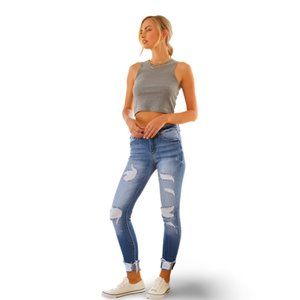 (NWT) Kancan Super Skinny Stretchy Distressed Jean